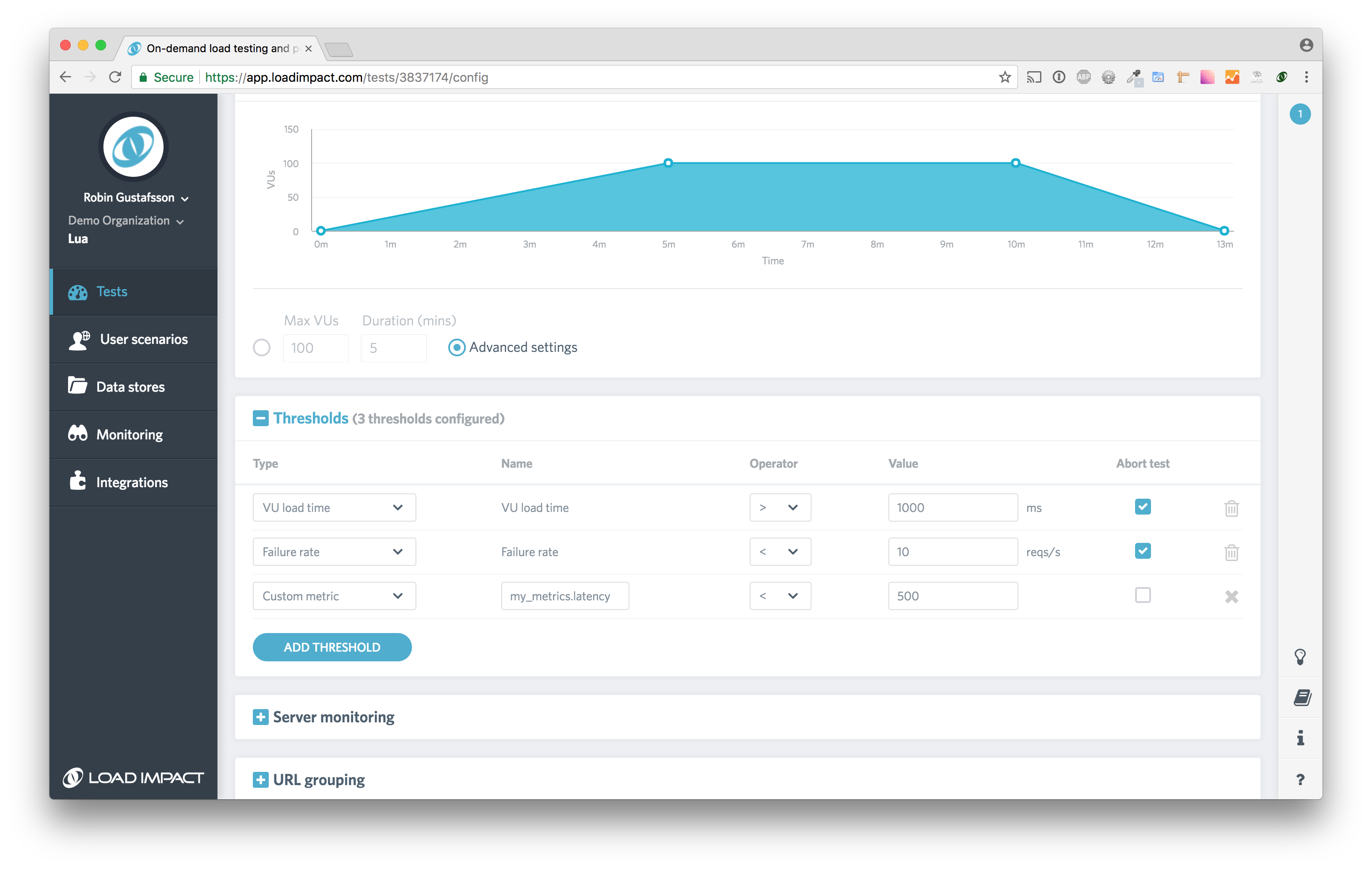 Automated Load Testing Load Impact